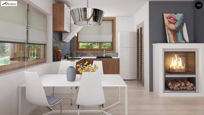 Проєкт будинку U217 - З мансардним поверхом дома в Україні