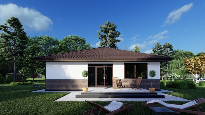 Проект дома DBT 408 - 2 Одноэтажные дома в Украине