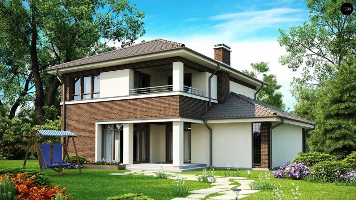 Проект дома Ux24 v1 - 2 Двухэтажные дома в Украине