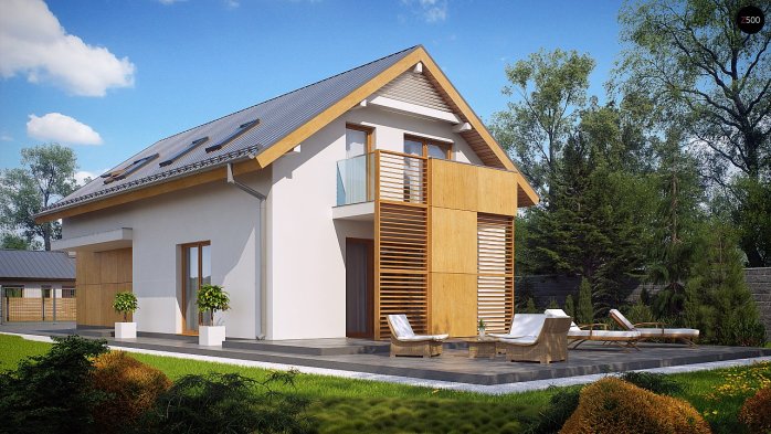 Проект дома U292 - 3 С мансардным этажом дома в Украине