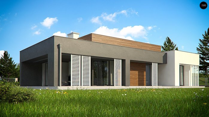 Проєкт будинку Ux65 + - Одноповерхові дома в Україні