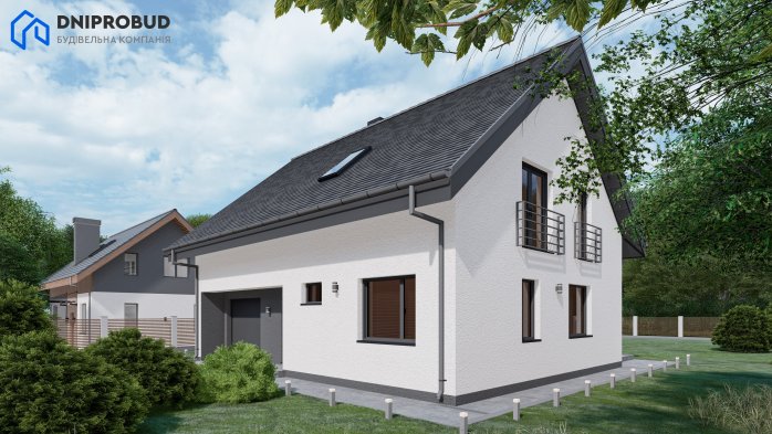 Проект дома Db 27 - 4 С мансардным этажом дома в Украине