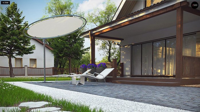 Проєкт будинку U362 - З мансардним поверхом дома в Україні