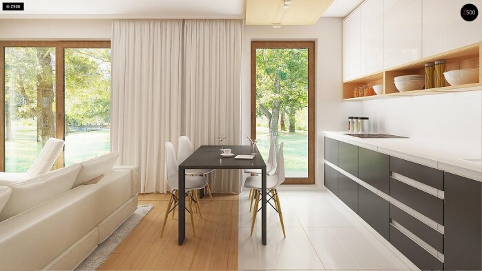 Проект дома U38 V1 - 7 С мансардным этажом дома в Украине