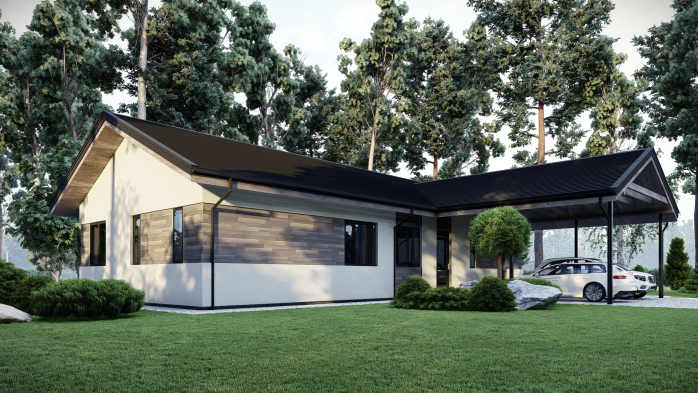 Проєкт будинку DBT 554 - Одноповерхові дома в Україні
