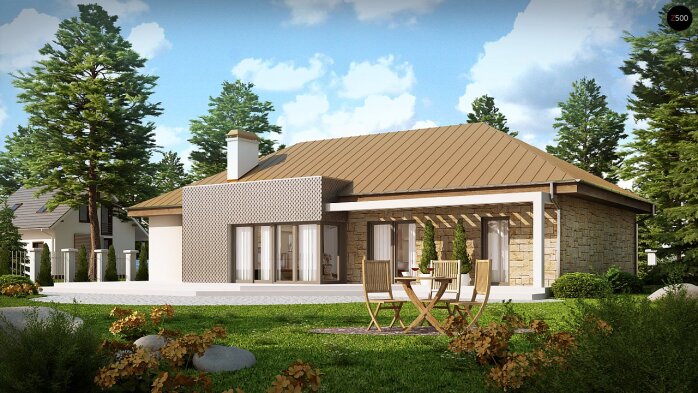 Проект дома U165 - 2 Одноэтажные дома в Украине