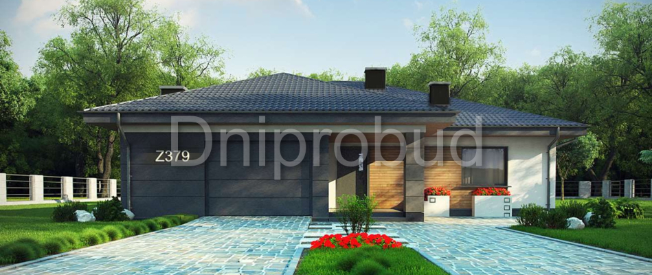 Современный одноэтажный дом в Житомирской области (Вересы)
