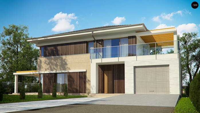 Проект дома Ux63 B+P - 2 Двухэтажные дома в Украине