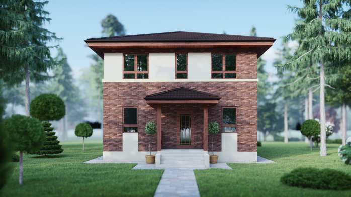 Проект дома DBT 209 - 5 Двухэтажные дома в Украине