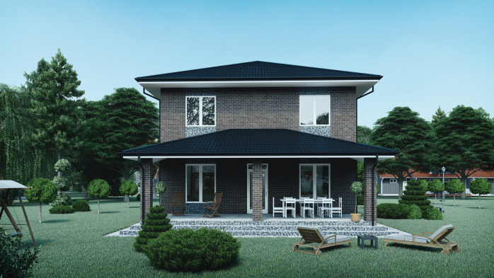 Проект дома DBT 364 - 6 Двухэтажные дома в Украине