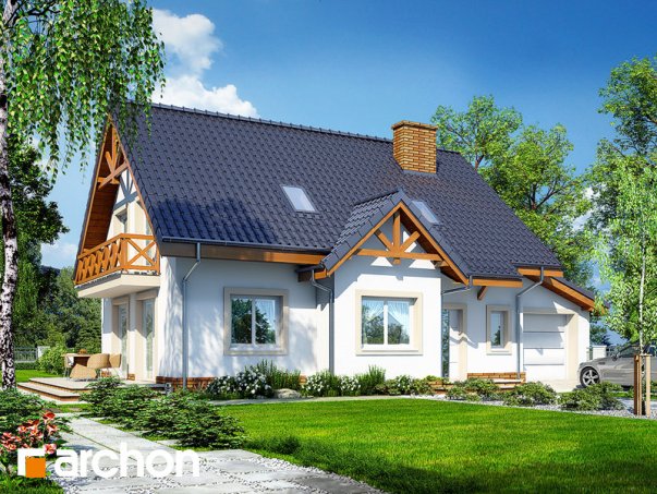 Проєкт будинку Будинок в горошку 2 вер.3 - З мансардним поверхом дома в Україні