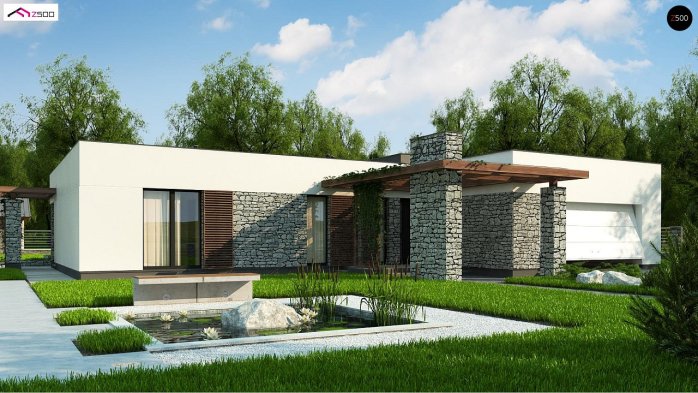 Проєкт будинку Ux137 - Одноповерхові дома в Україні