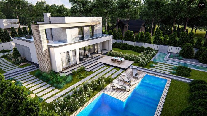 Проєкт будинку Ux31 - Двоповерхові дома в Україні