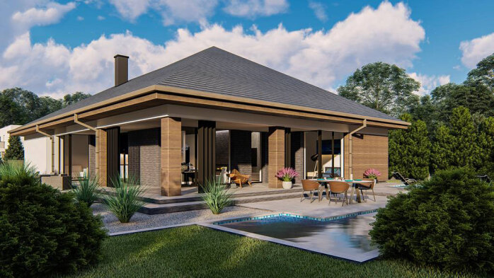 Проєкт будинку U411 - Одноповерхові дома в Україні