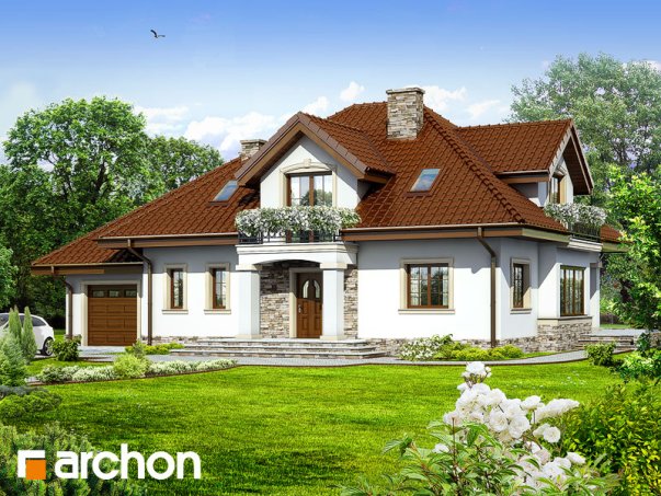 Проект дома Дом в каллах 3 вер.2 - 1 С мансардным этажом дома в Украине