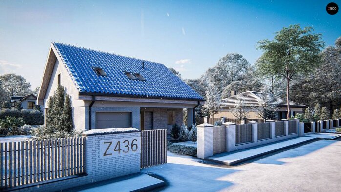 Проєкт будинку U436 - З мансардним поверхом дома в Україні