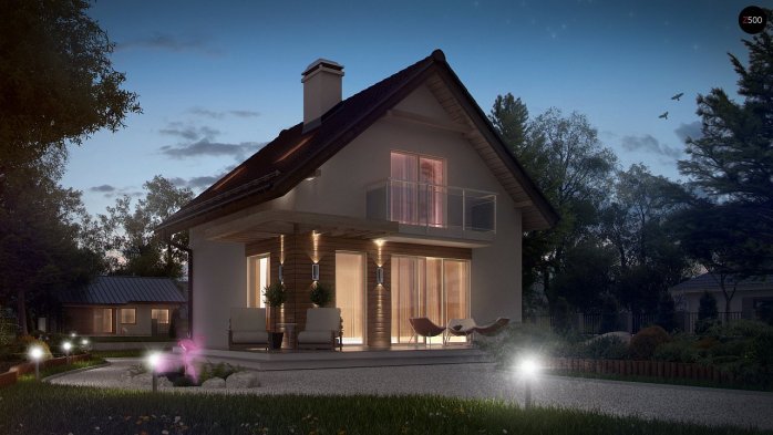 Проєкт будинку U264 - З мансардним поверхом дома в Україні