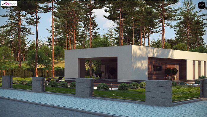 Проєкт будинку Ux80 - Одноповерхові дома в Україні