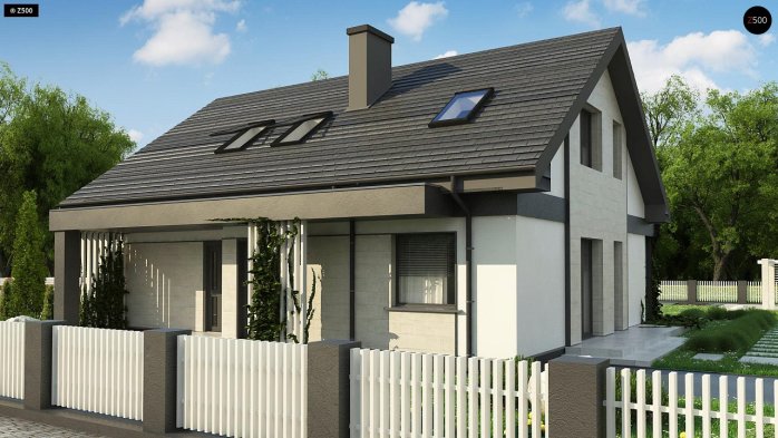 Проект дома U316 p - 4 С мансардным этажом дома в Украине