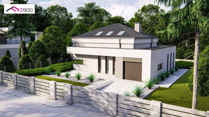 Проєкт будинку U495 - З мансардним поверхом дома в Україні