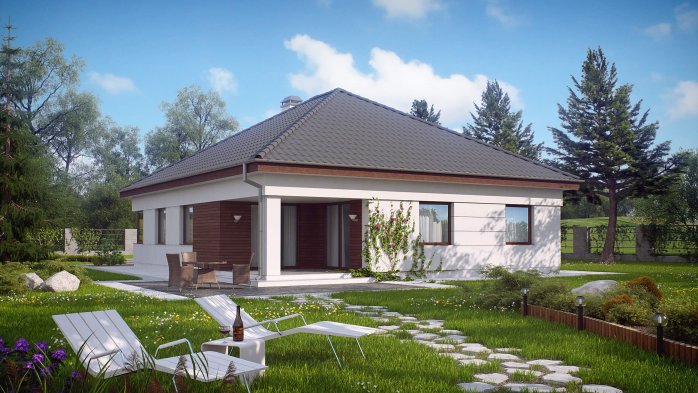Проект дома U195 v1 - 2 Одноэтажные дома в Украине