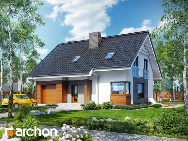 Проєкт будинку Будинок в яблонках (Т) - З мансардним поверхом дома в Україні