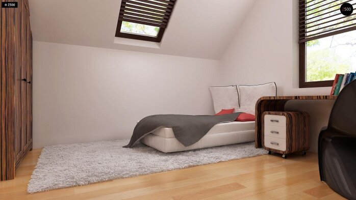 Проєкт будинку U79 GP - З мансардним поверхом дома в Україні