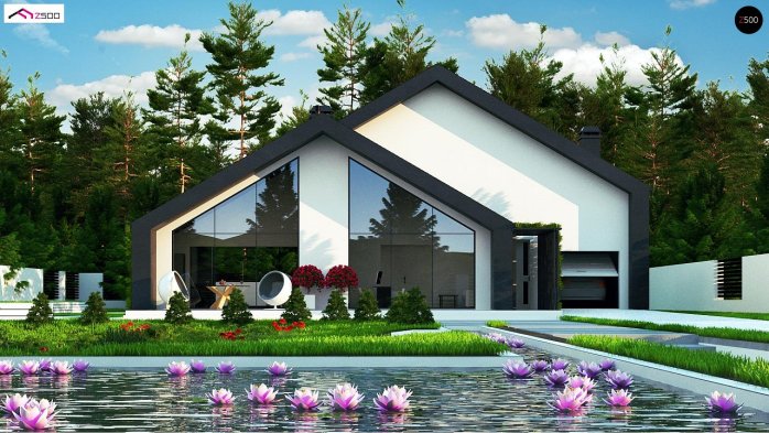 Проєкт будинку Ux250 - З мансардним поверхом дома в Україні