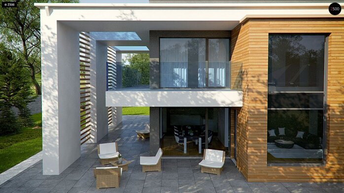 Проект дома Ux75 - 4 Двухэтажные дома в Украине