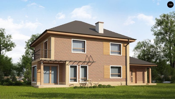 Проект дома Ux12 k - 1 Двухэтажные дома в Украине
