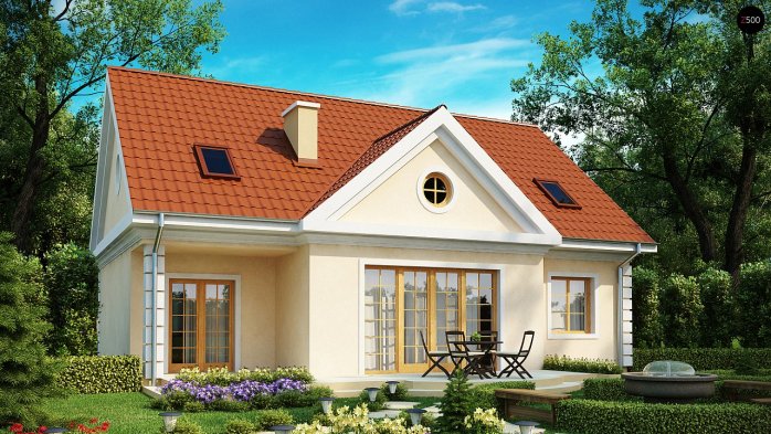 Проект дома U9 - 1 С мансардным этажом дома в Украине