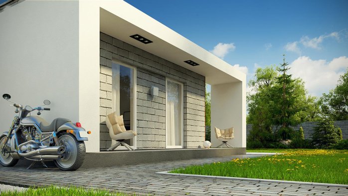 Проект дома Ux69 v1 - 4 Одноэтажные дома в Украине