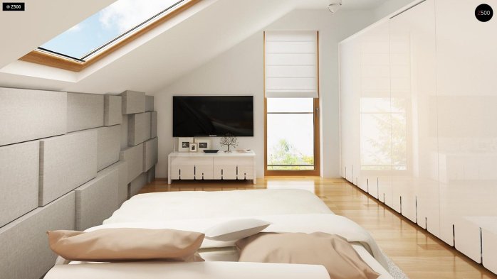 Проєкт будинку U210 - З мансардним поверхом дома в Україні