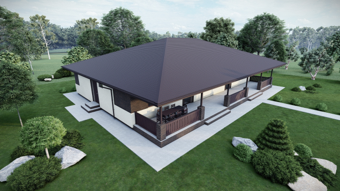 Проект дома DBT 564 - 5 Одноэтажные дома в Украине