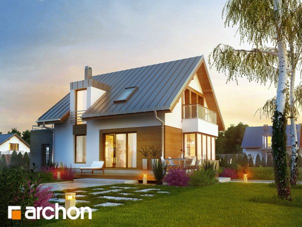 Проект дома Дом в кардамоне вер.2 - 2 С мансардным этажом дома в Украине