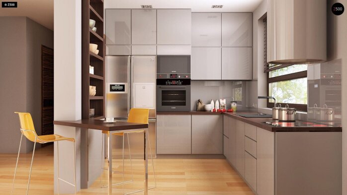 Проєкт будинку U79 GP - З мансардним поверхом дома в Україні