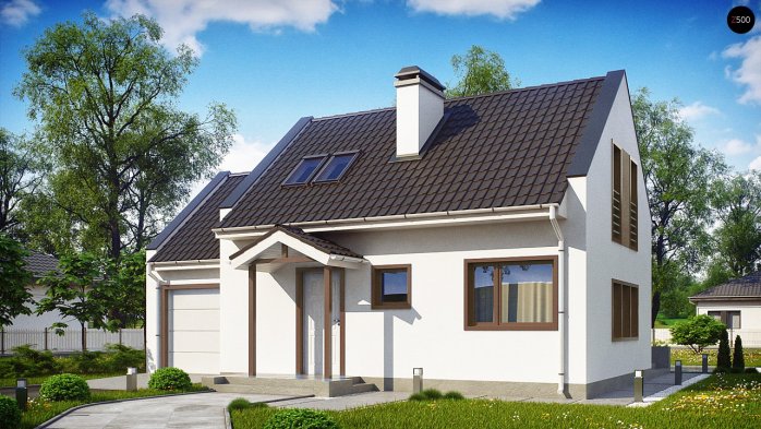 Проєкт будинку U217 - З мансардним поверхом дома в Україні