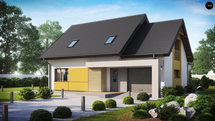 Проєкт будинку U219 - З мансардним поверхом дома в Україні