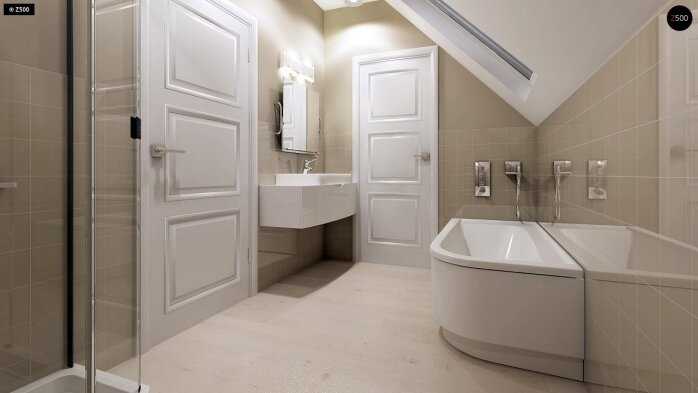 Проєкт будинку U102 - З мансардним поверхом дома в Україні