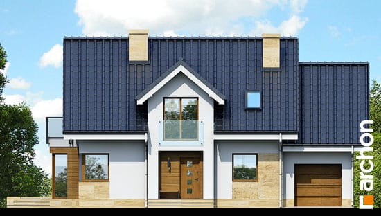 Проєкт будинку Будинок в рододендронах 6 (A) вер.2 - З мансардним поверхом дома в Україні