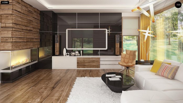 Проект дома U288 - 5 С мансардным этажом дома в Украине