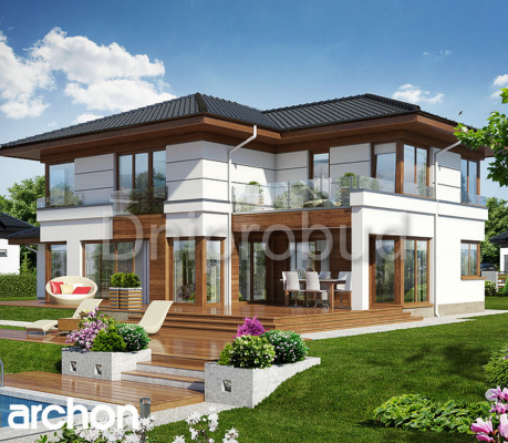 Класичний котедж з вітражним склінням в с. Братське