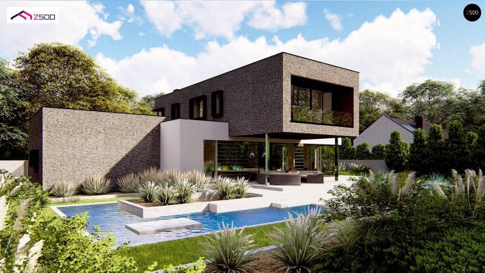 Проект дома Ux163 - 3 Двухэтажные дома в Украине