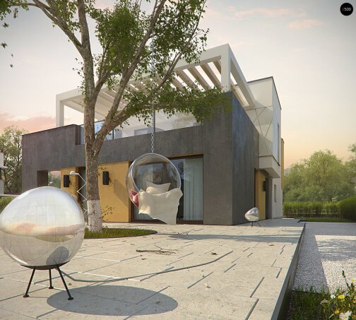 Проект дома Ux45 - 10 Двухэтажные дома в Украине