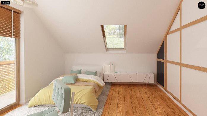 Проєкт будинку U219 - З мансардним поверхом дома в Україні