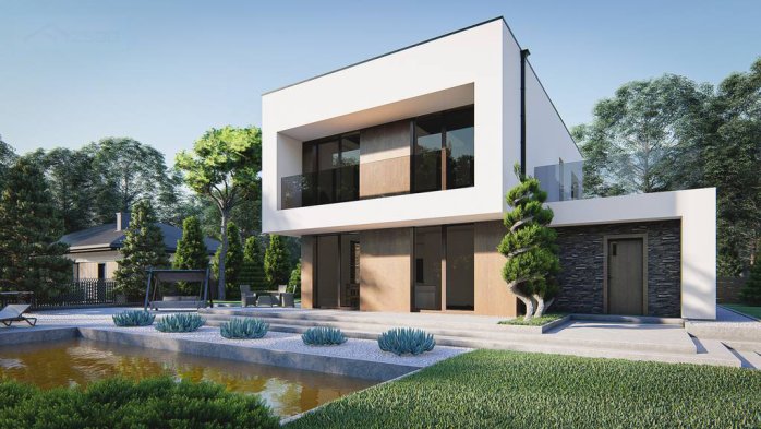 Проєкт будинку Ux215 - Двоповерхові дома в Україні