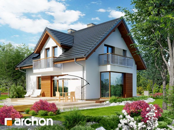 Проект дома Дом в рододендронах 6 (ВH) - 2 С мансардным этажом дома в Украине