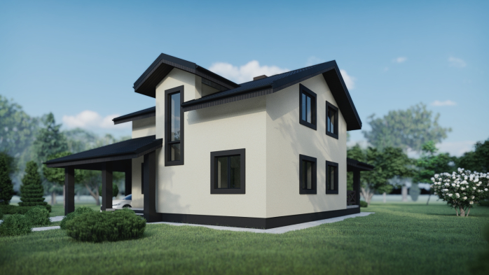 Проект дома DBT 206 - 3 Двухэтажные дома в Украине