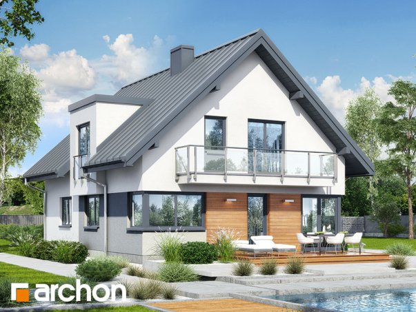 Проект дома Дом в амариллисах 8 - 2 С мансардным этажом дома в Украине