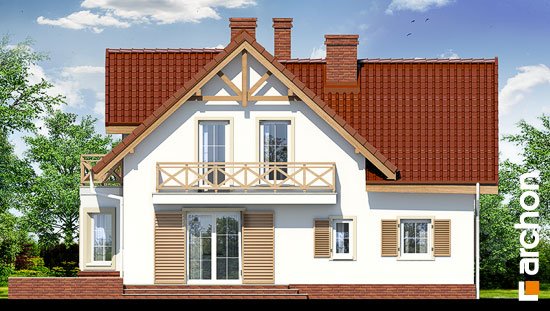 Проект дома Дом в скальниках вер.2 - 6 С мансардным этажом дома в Украине